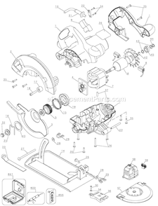 Page A Diagram and Parts List for CS1000L Type 1 Black and Decker Circular Saw